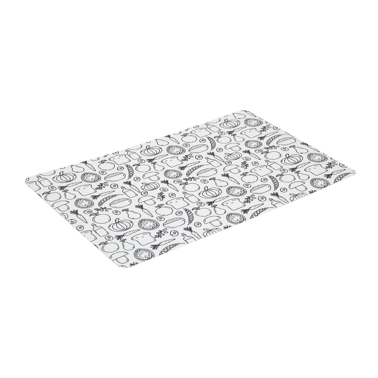 Doodle Print EVA Placemat Set of 4- Black