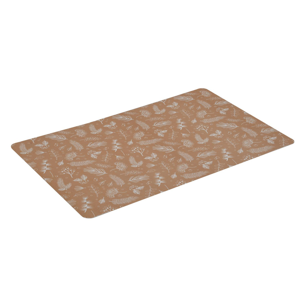 Leafy Printed EVA Placemat Set of 4- Brown