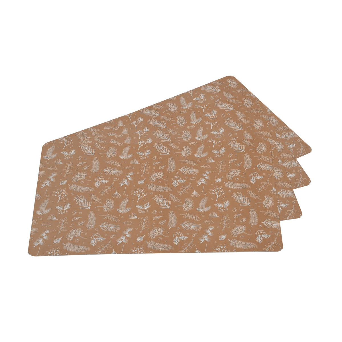 Leafy Printed EVA Placemat Set of 4- Brown