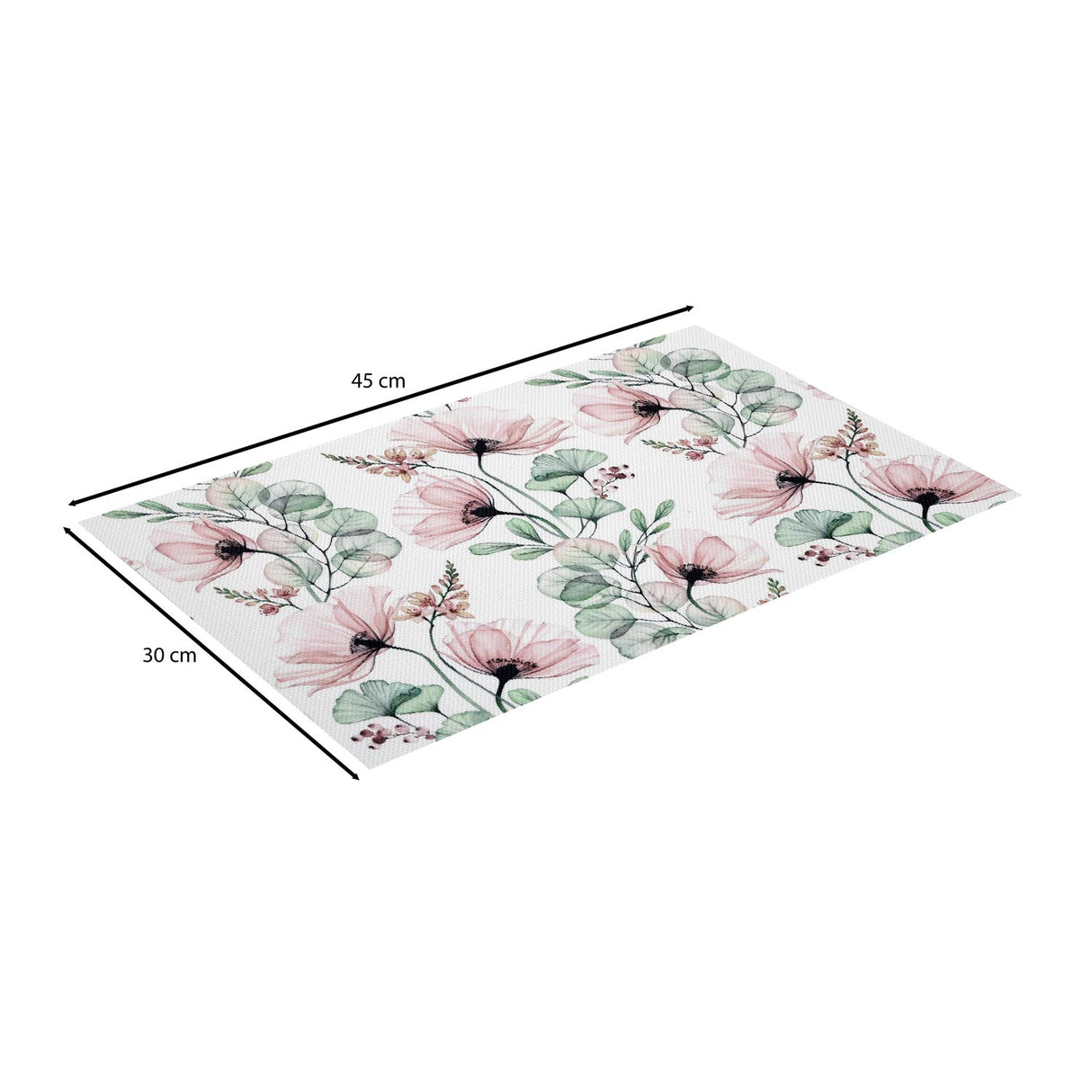 Floral PVC Placemat Set of 4- Pink