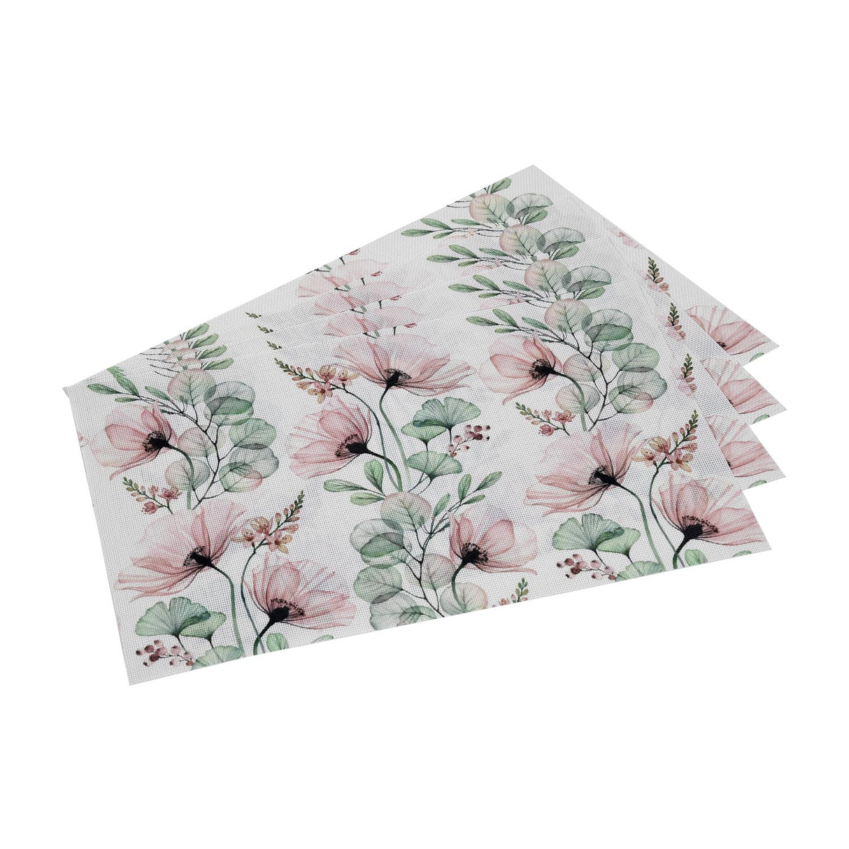 Floral PVC Placemat Set of 4- Pink