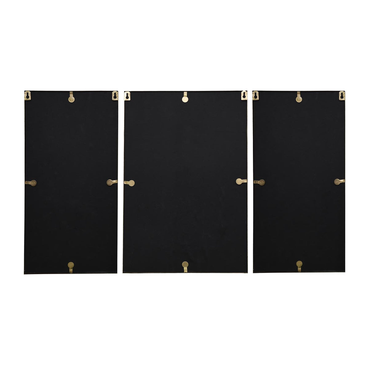 Buddha and Lotus Wall Art Set of 3 - Gold and Brown