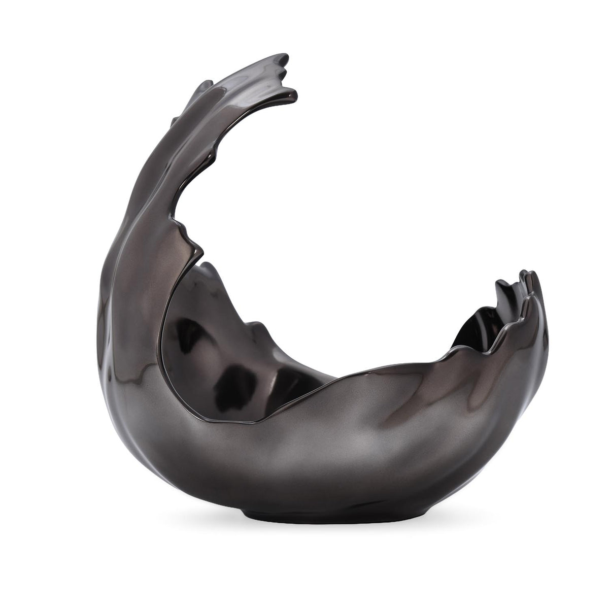 Hamatite Wave Aluminum Bowl- Grey