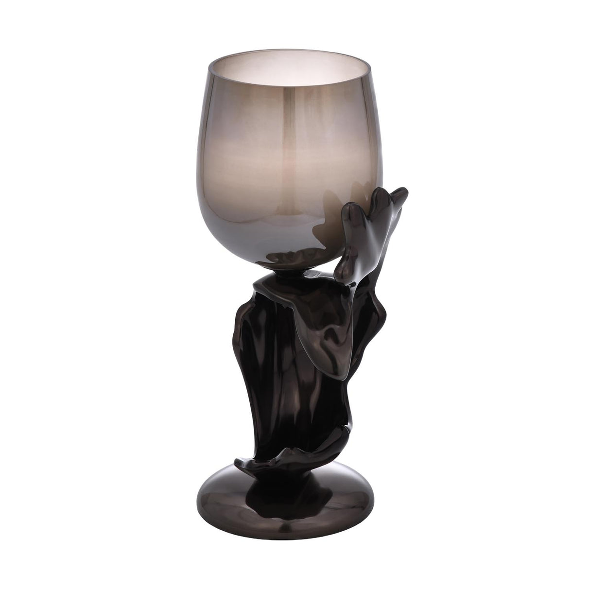 Tidal Splash Small Candle Holder- Grey