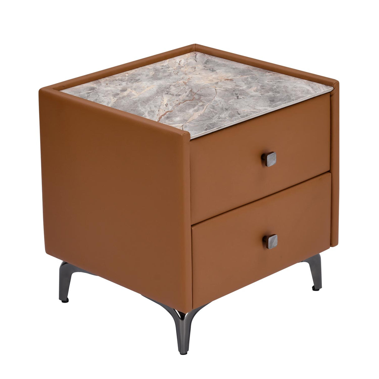 Lynn Upholstered Night Stand- Tan