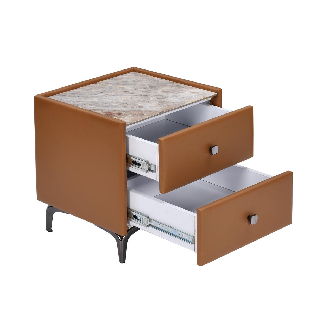 Lynn Upholstered Night Stand- Tan