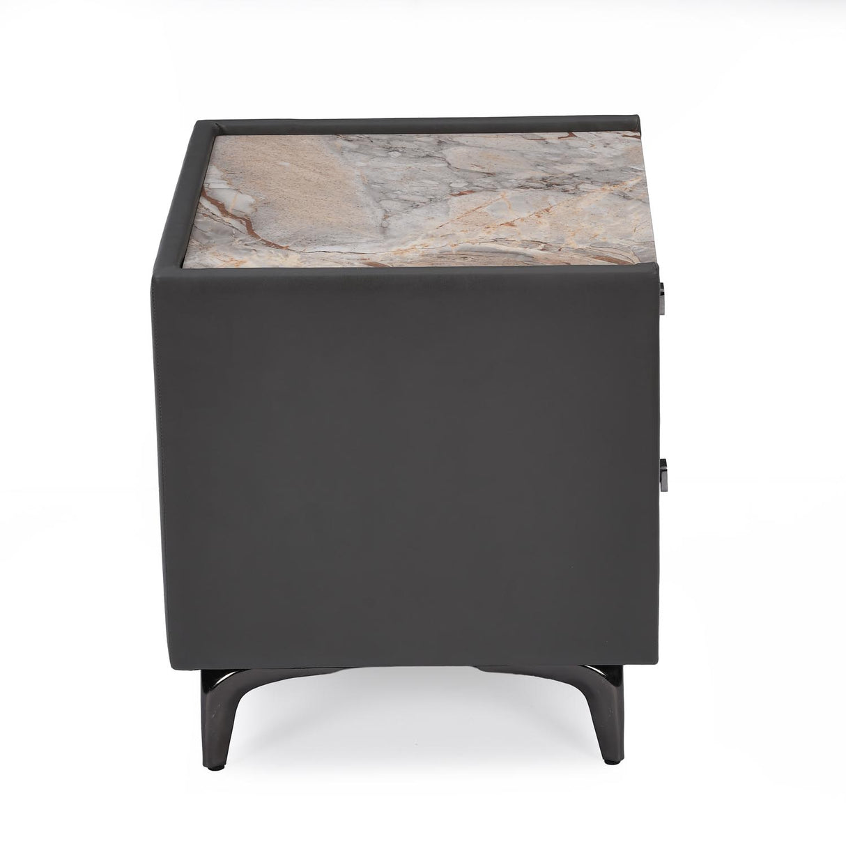 Lynn Upholstered Night Stand- Grey