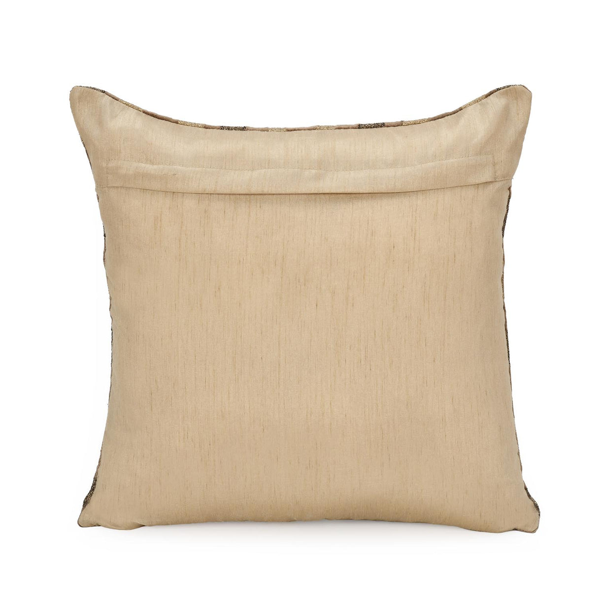 Decorative Waves Vicose Velvet 16" x 16" Cushion Cover- Gold