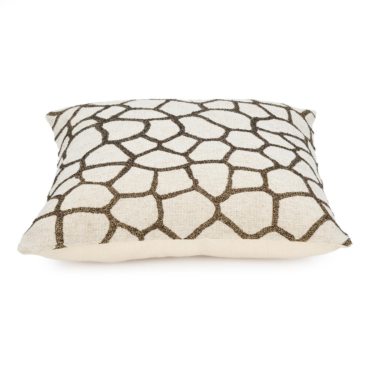 Animal Print Cotton 16" x 16" Cushion Cover - Beige