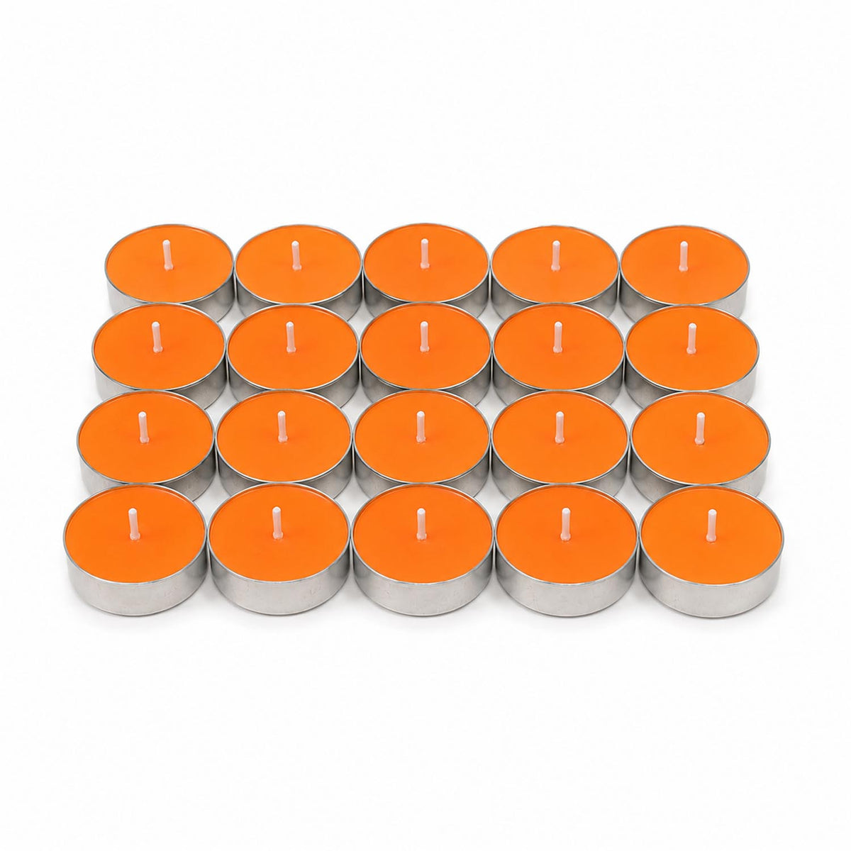 Mango Orchid Tealight Candle Set of 20- Orange
