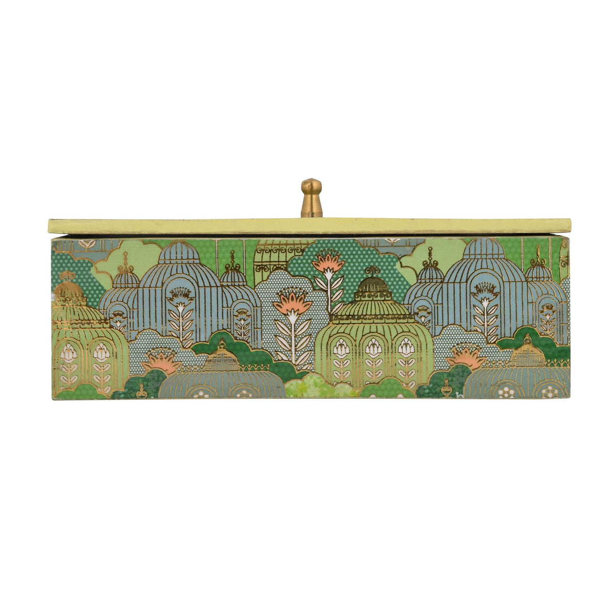 Multipurpose Square Dryfruit Box With Lid- Green