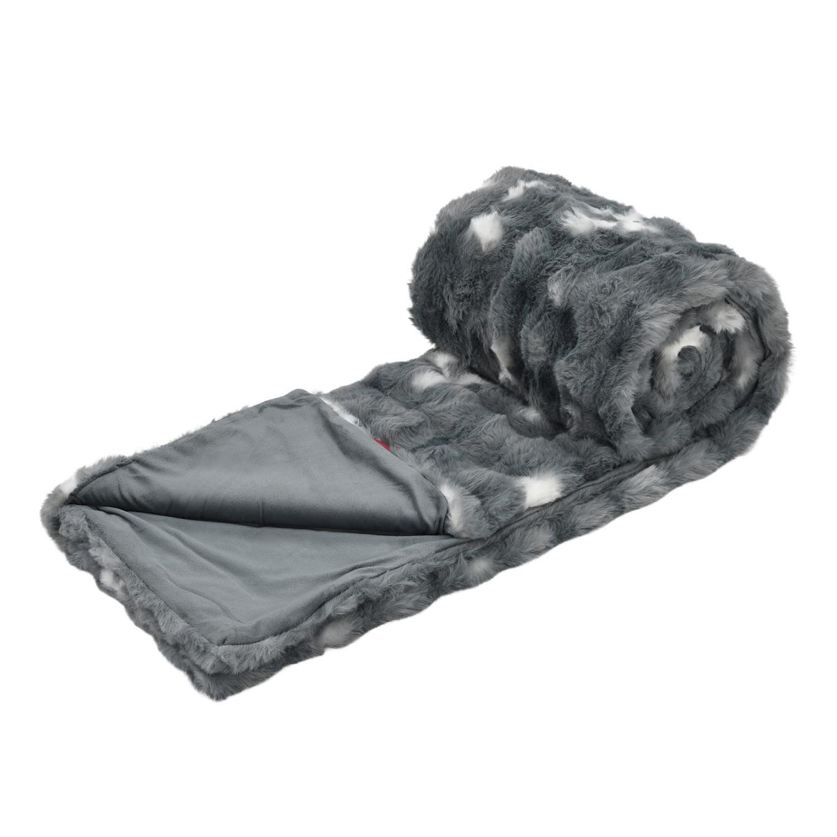 Soft Fur Polyester Single Blanket- Grey