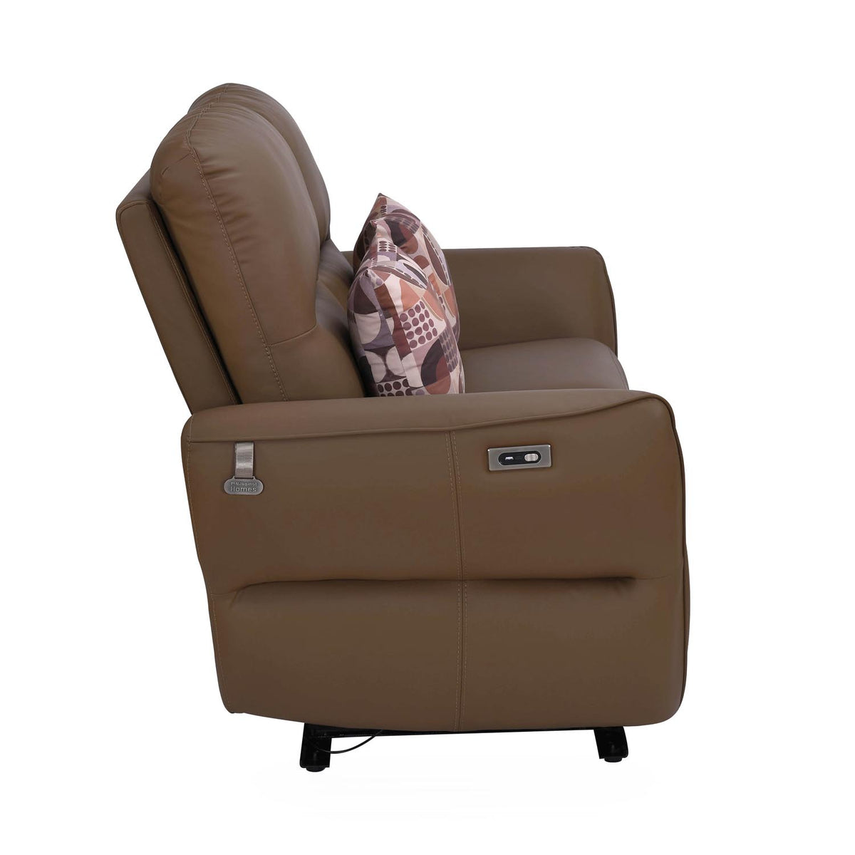 Norma 2 Seater Electric Recliner Sofa- Camel Brown