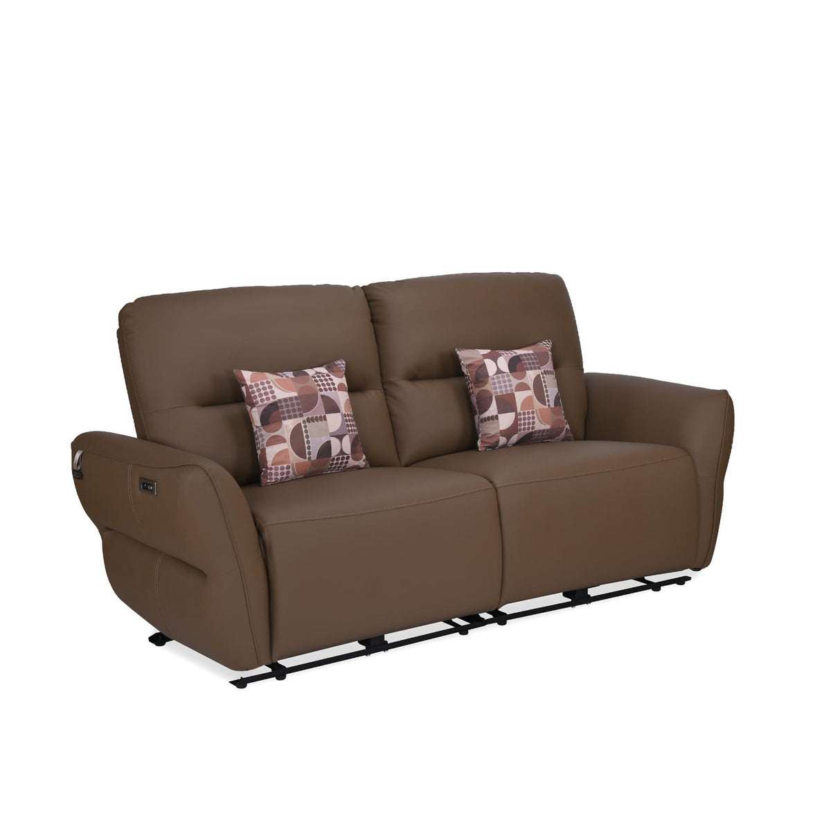 Norma 3 Seater Electric Recliner Sofa- Camel Brown