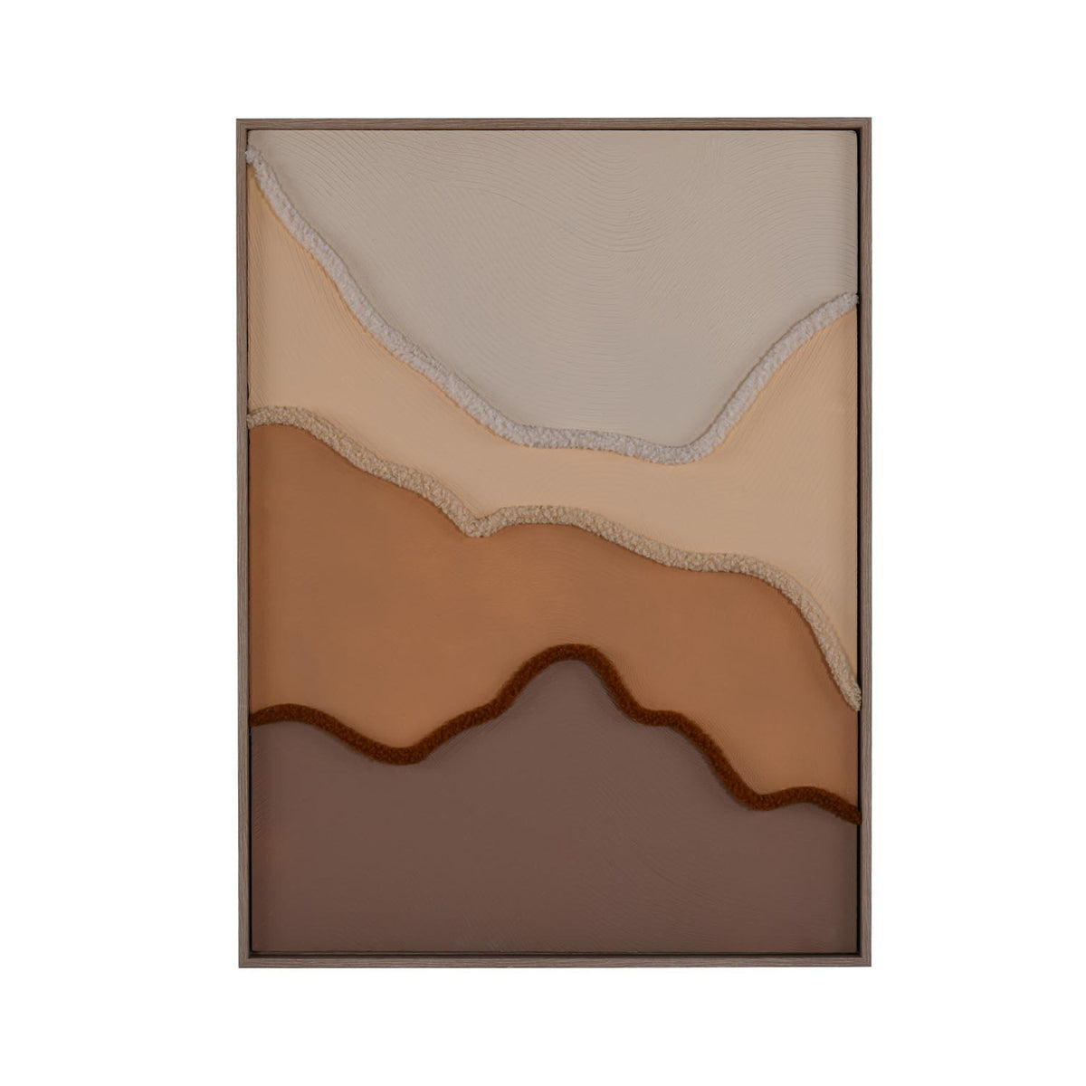 Modern Muse Abrstact Mountain 1 Canvas Painting- Brown