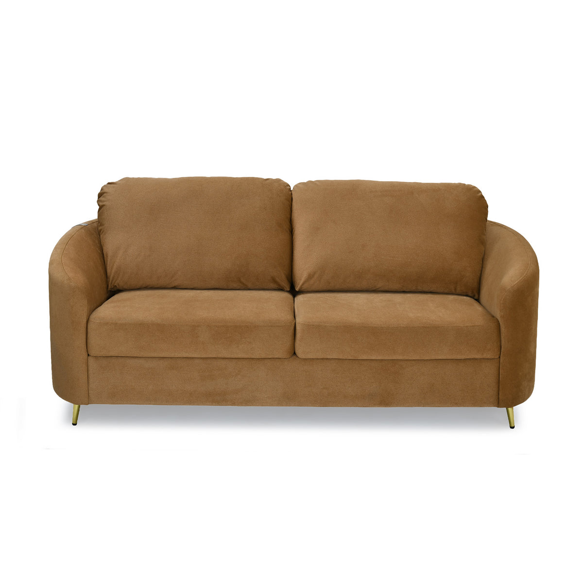 Arch 3 Seater Fabric Sofa- Rust Brown