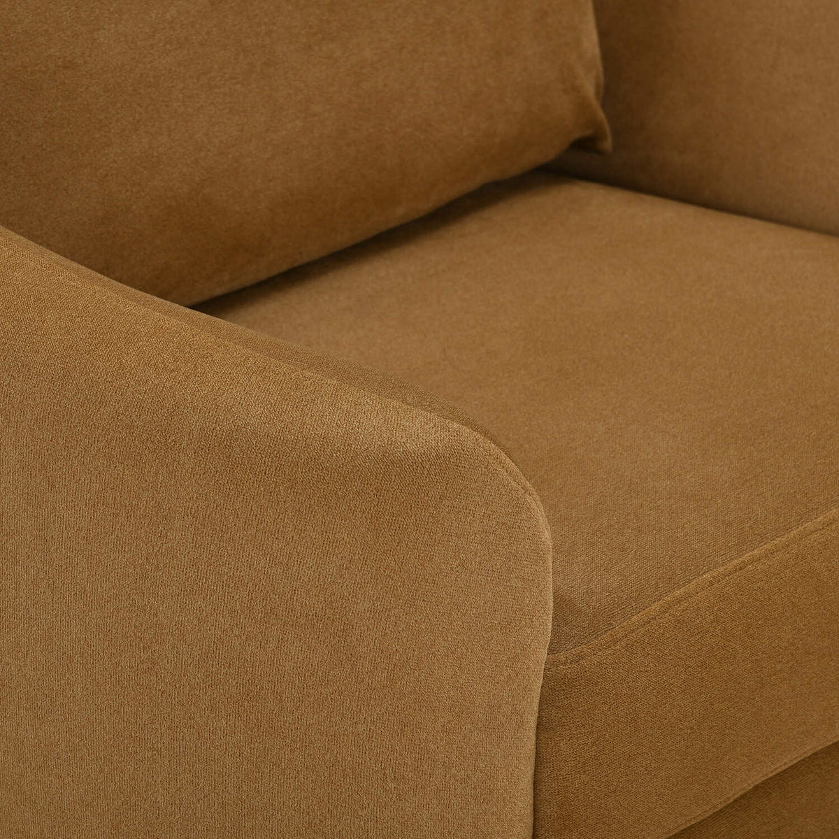 Arch 1 Seater Fabric Sofa- Rust Brown