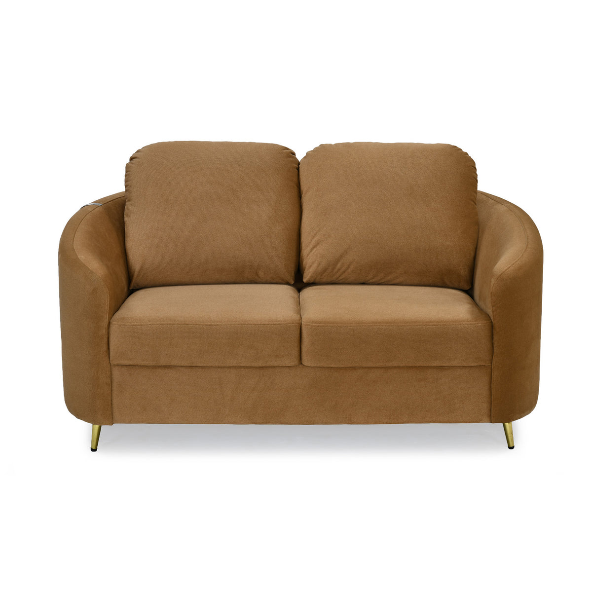 Arch 2 Seater Fabric Sofa- Rust Brown