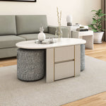 Nix Center Table (Ivory White)