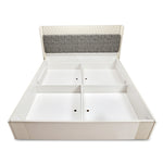 Nix Wooden Queen Bed with Hydraulic Storage- Beige