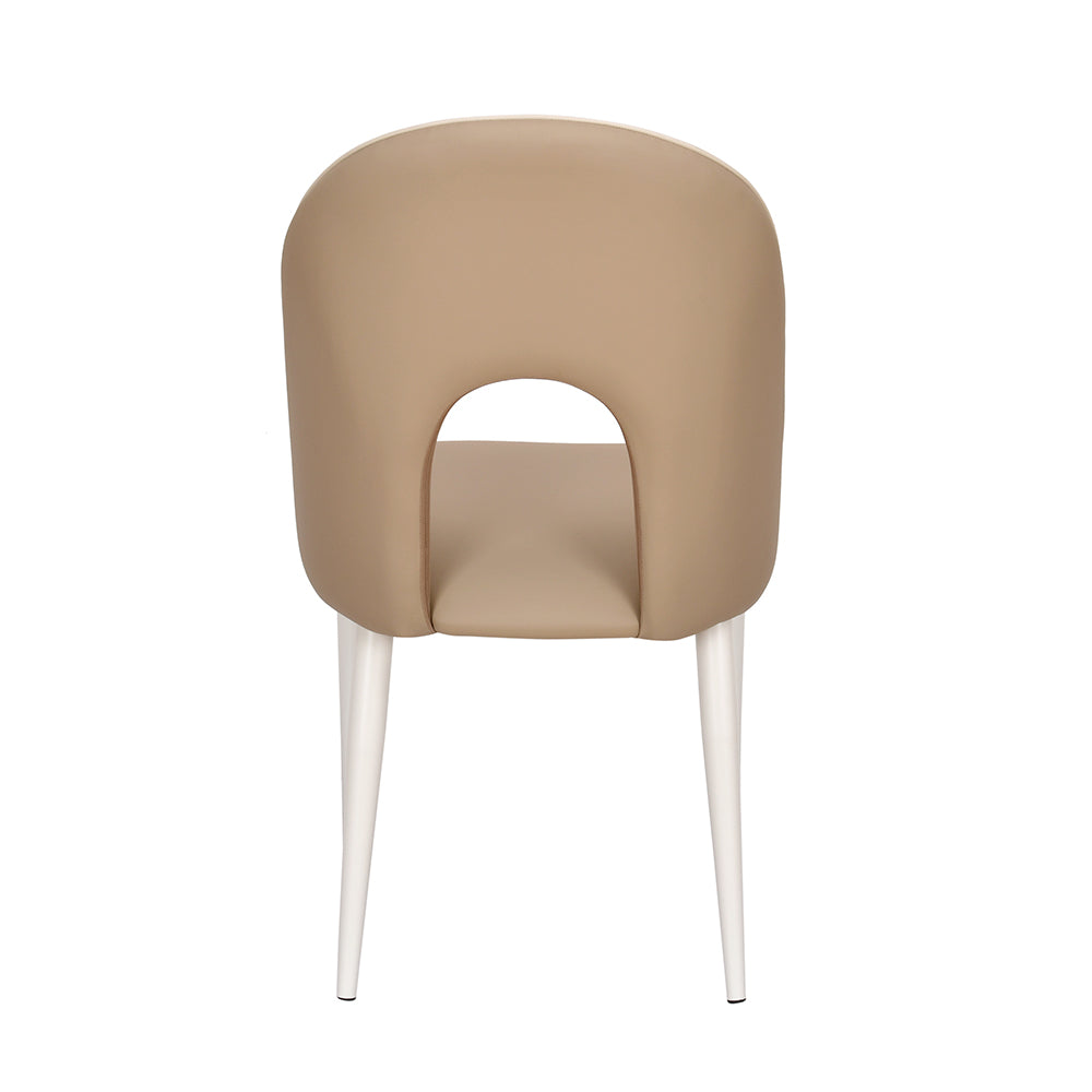 Orrin Dining Chair (Brown & White) - Back View