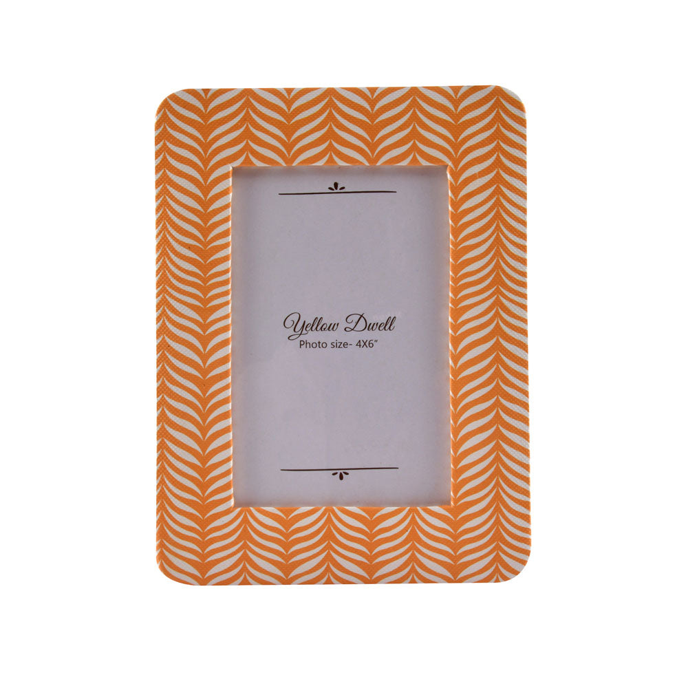 Leaf Design Table Photo Frame (Orange, 4 x 6 Inch)