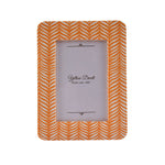 Leaf Design Table Photo Frame (Orange, 4 x 6 Inch)
