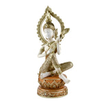 Buddha Holding Sitar Decorative Polyresin Showpiece (Cream)