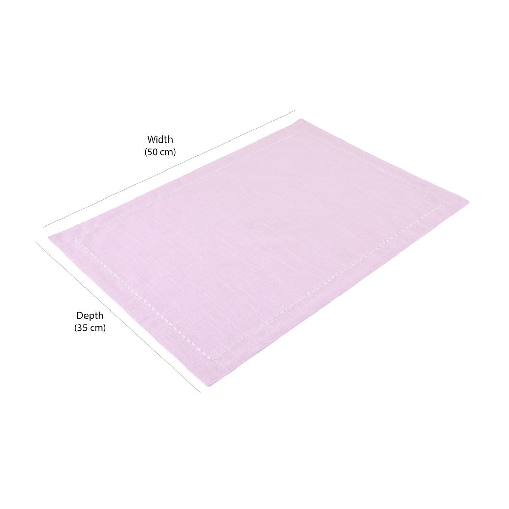 Solid Cotton Placemat Set of 4 (Pink)