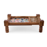 Khatiya Shaped Wooden Serving Platter (Brown)