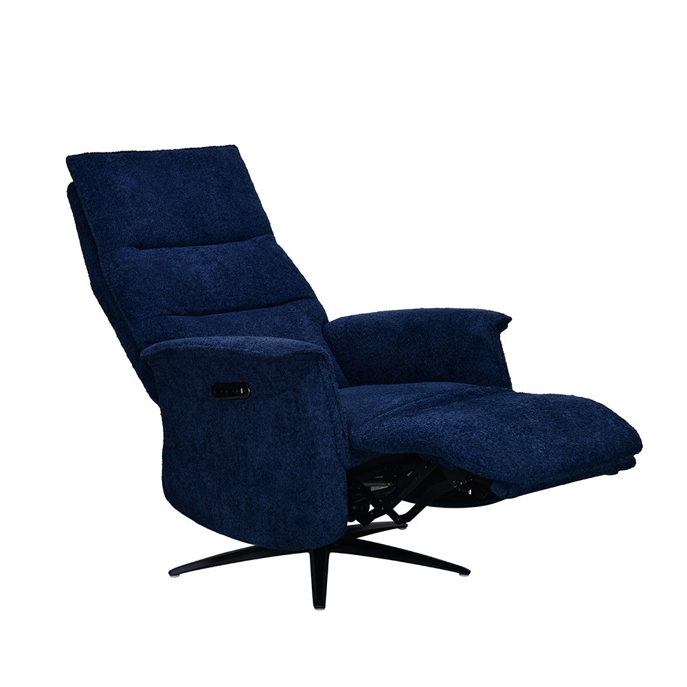 Hover 1 Seater Triple Motor Zero Gravity Electric Recliner (Blue) - Extendable View