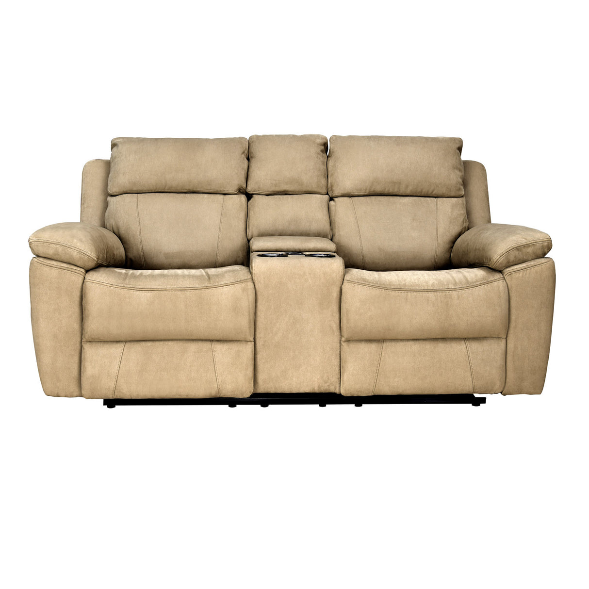 Clapton 2 Seater Double Motor Electric Recliner With Smart Center Console (Beige)