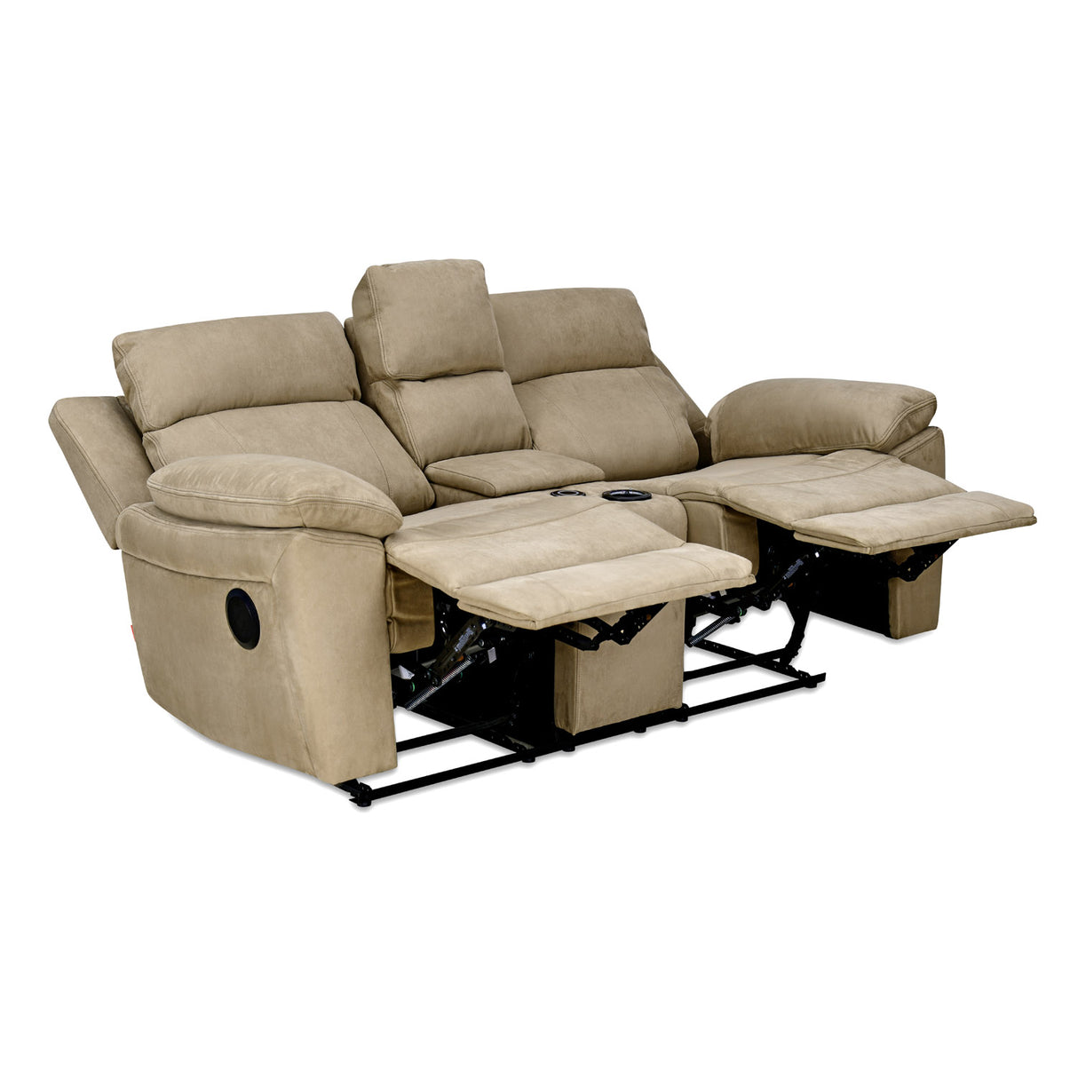 Clapton 2 Seater Double Motor Electric Recliner With Smart Center Console (Beige)