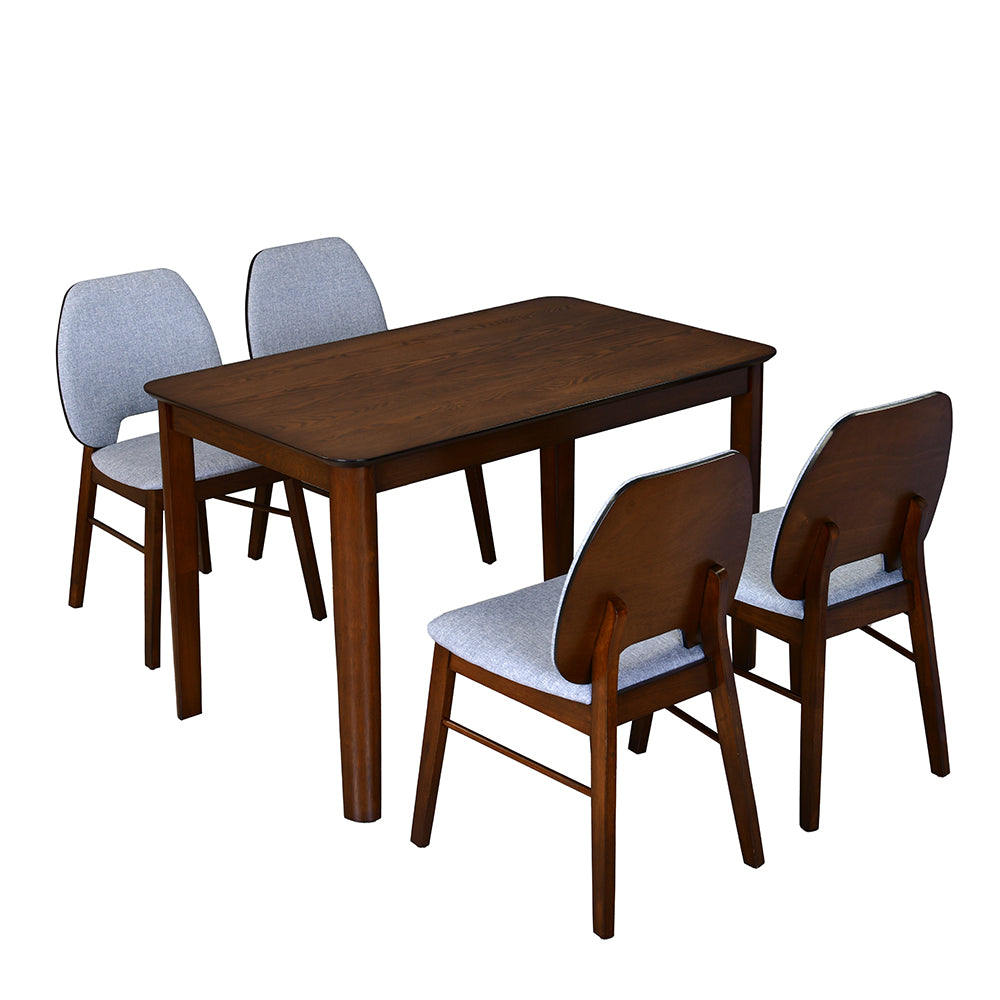 Orval 4 Seater Dining Set (Rio Brown) – Slight Side View