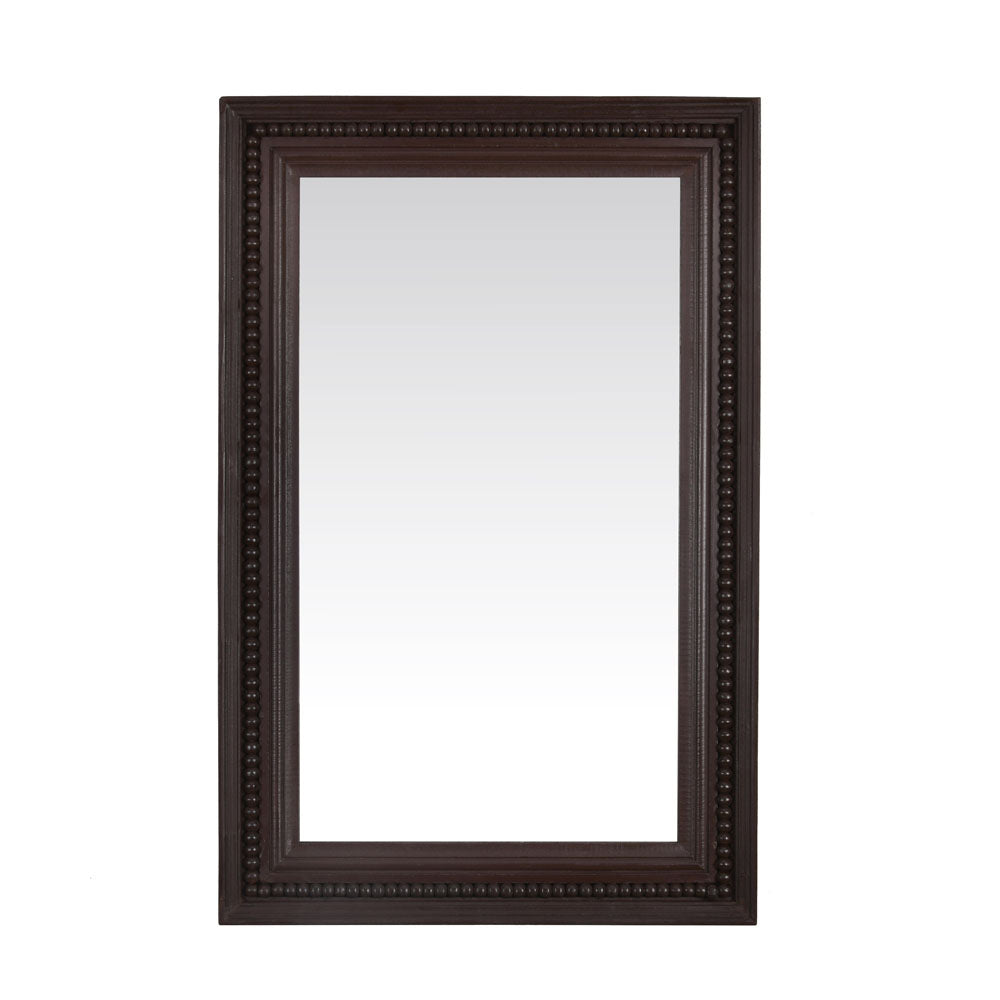Nilkamal Beaded Rectangle Mirror (Brown)