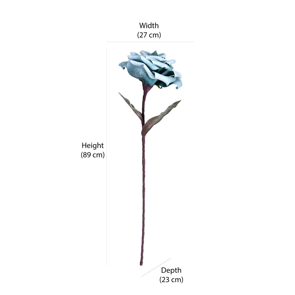 Artificial Rose Flower Stick (Blue)