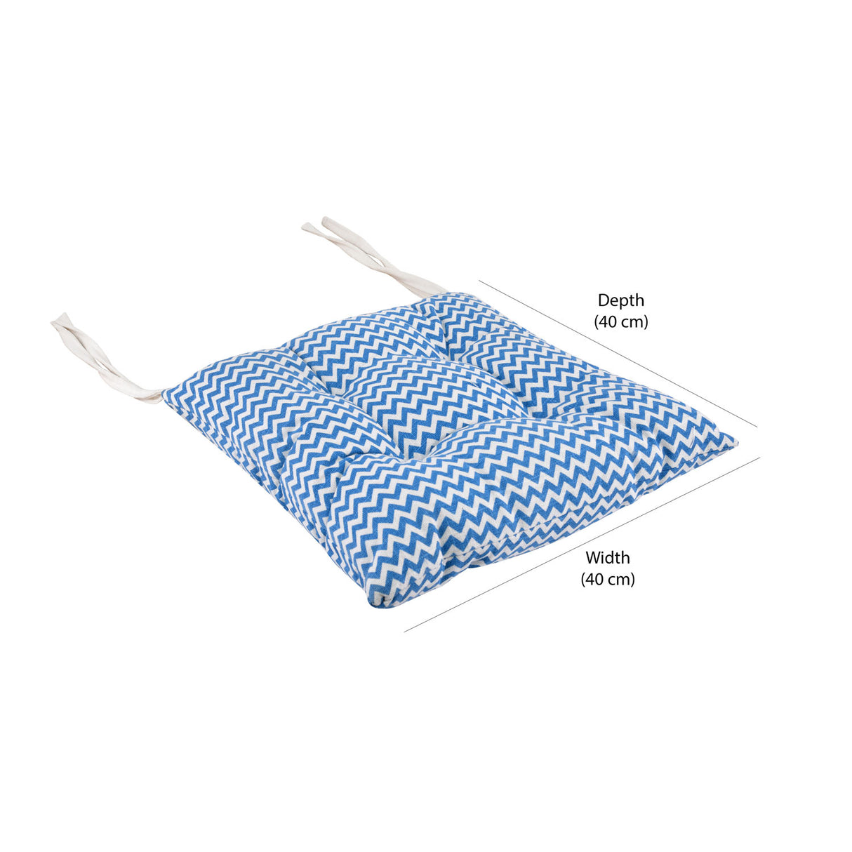 Abstract Soft 16" x 16" Square Chair Pad (Blue)