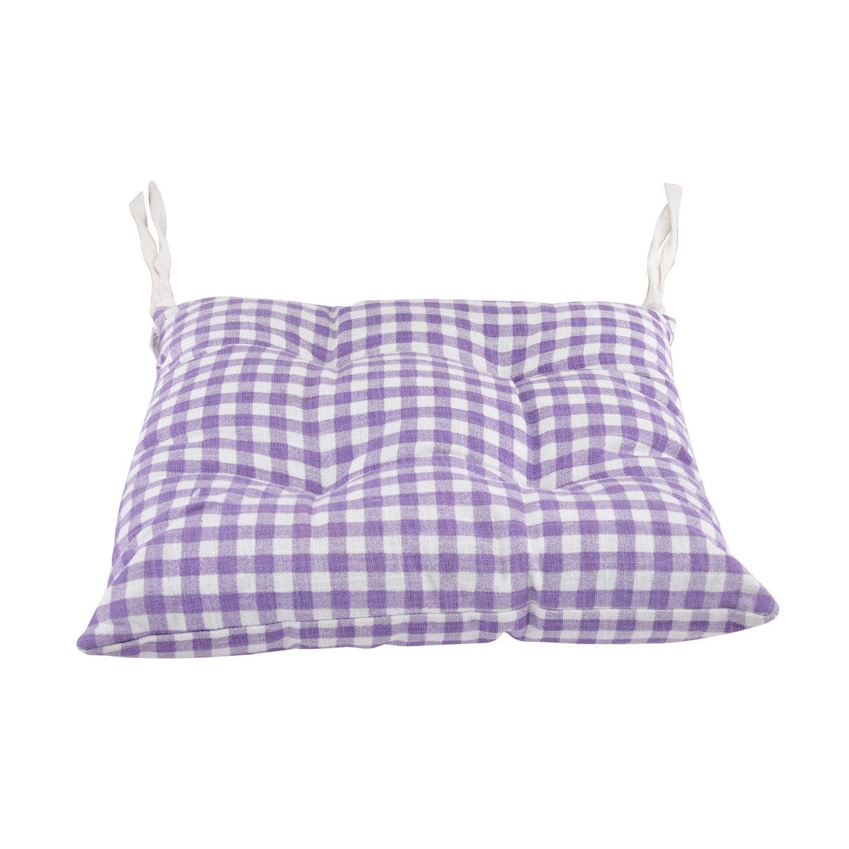 Nilkamal Checkered Soft 16" x 16" Square Chair Pad (Purple)