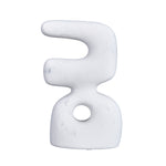 Abstract Hook Marble Finish Polyresin Table Decor Showpiece (White)