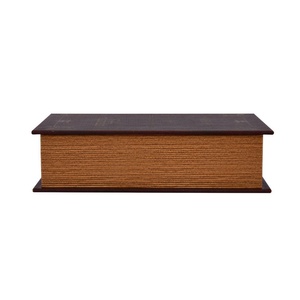 Vintage Book Shaped Storage Box (Large, Brown)
