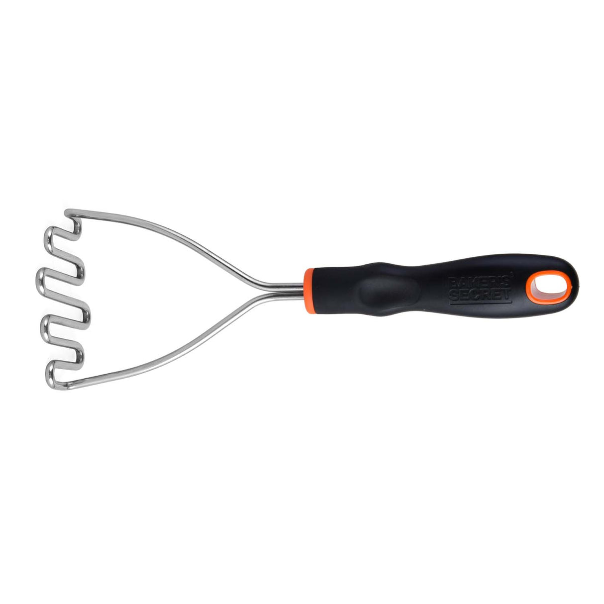 Baker's Secret Stainless Steel Potato Masher- Silver
