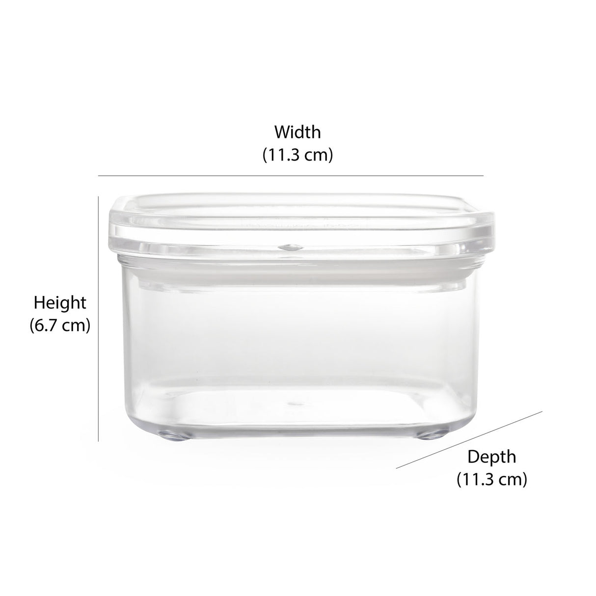 Square Shape 450 ml Container (Transparent)