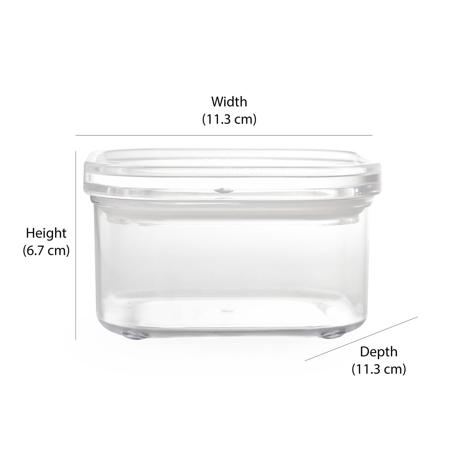 Square Shape 450 ml Container (Transparent)