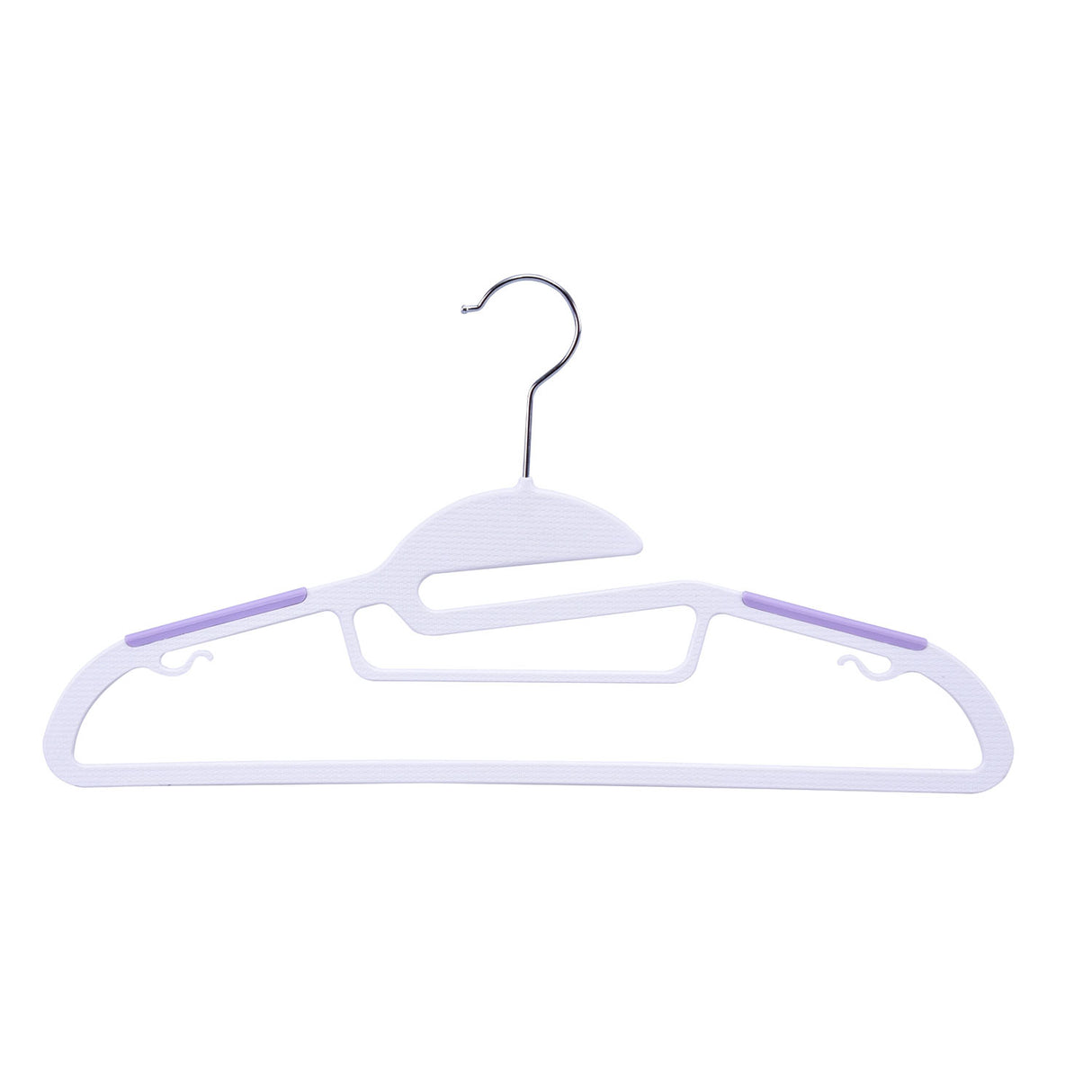 Plastic Cloth Hanger Set of 10 (Lavender)