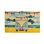 Abstract Vinyl and Coir 18' x 30' Door Mat (Multicolor)