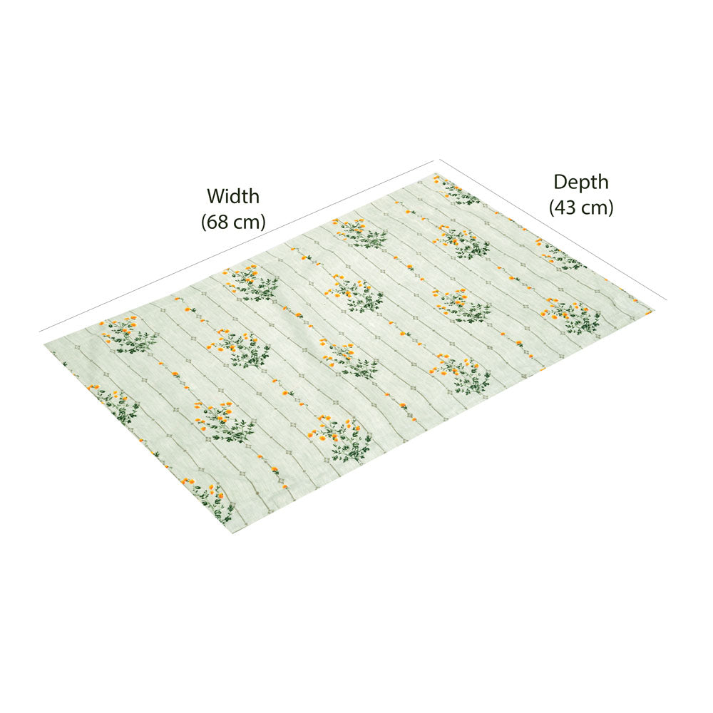 Floral Microfiber 17" x 27" Pillow Covers Set of 2- Beige