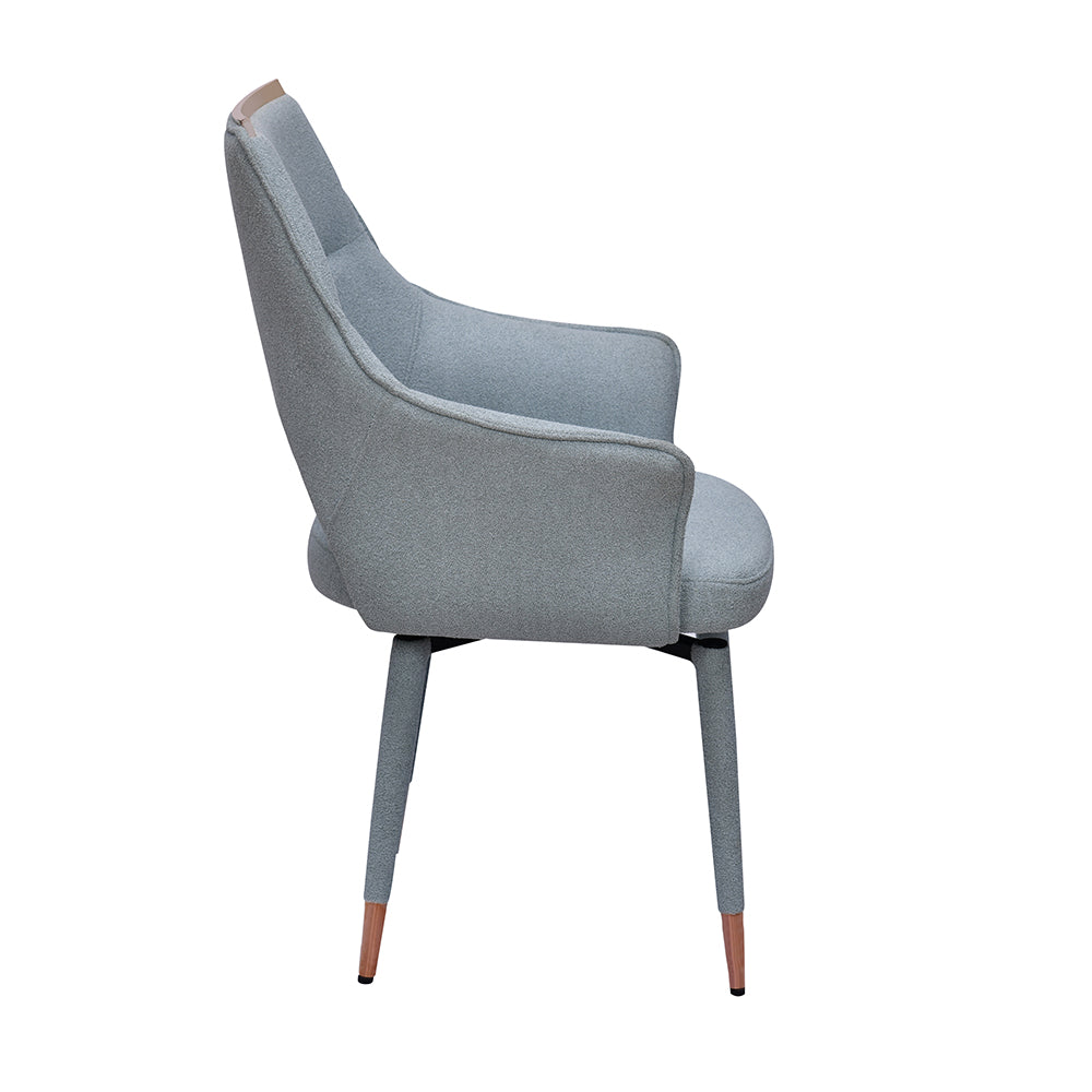 Cordelia Auto-Return Swivel Dining Chair (Grey)