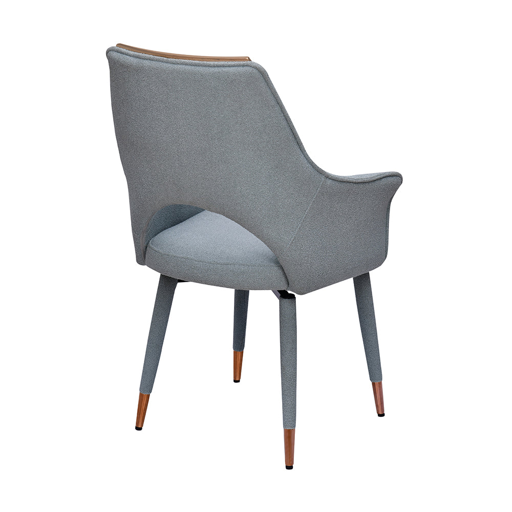 Cordelia Auto-Return Swivel Dining Chair (Grey)
