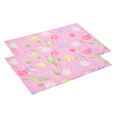 Floral Microfiber 17" x 27" Pillow Covers Set of 2- Pink