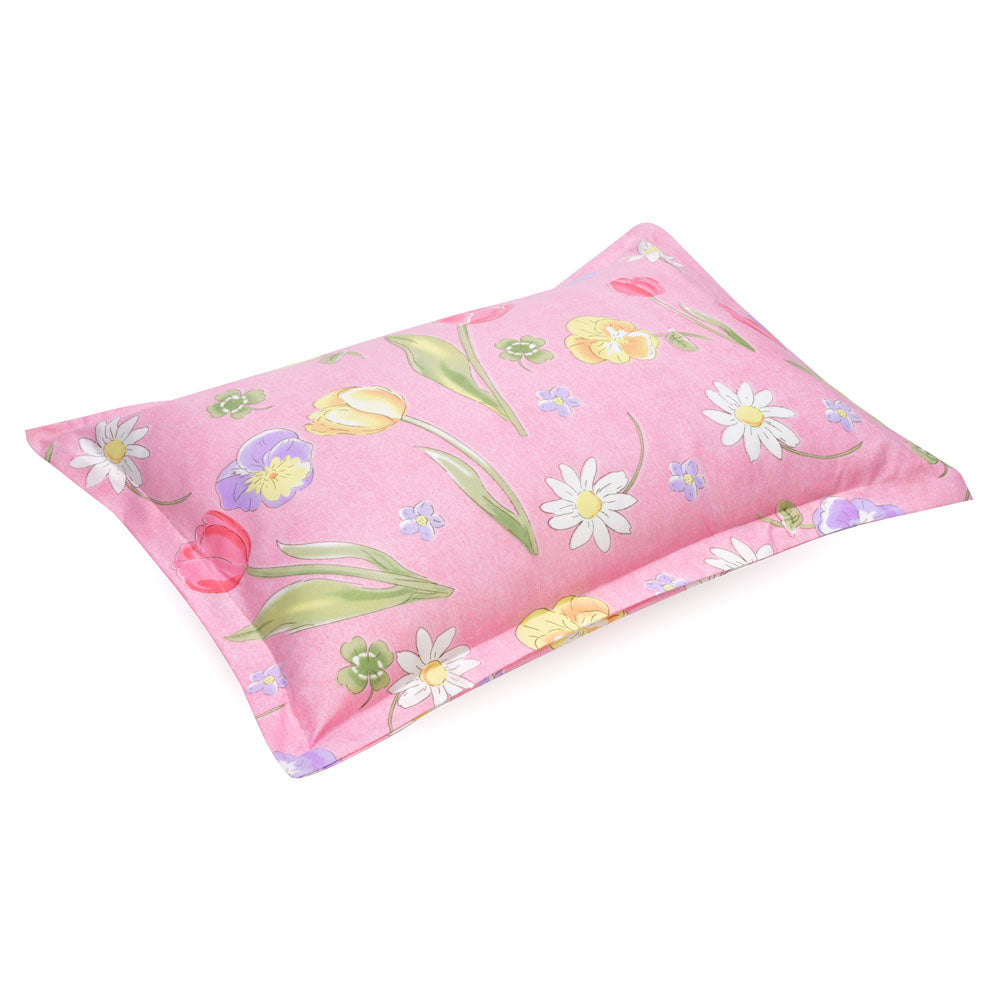 Floral Microfiber 17" x 27" Pillow Covers Set of 2- Pink